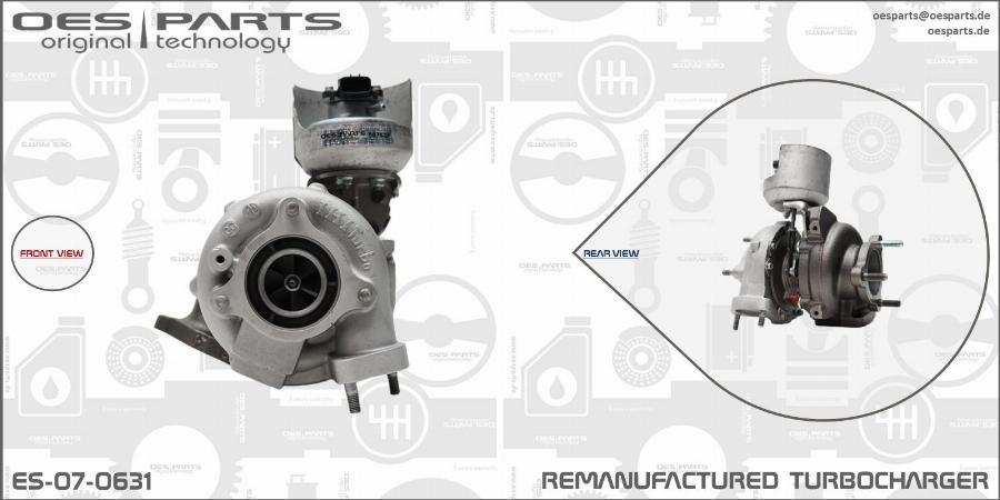 OES PARTS ES-07-0631 - Turbocompresseur, suralimentation cwaw.fr