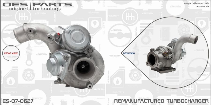 OES PARTS ES-07-0627 - Turbocompresseur, suralimentation cwaw.fr