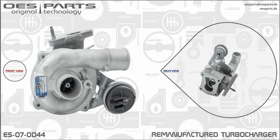 OES PARTS ES-07-0044 - Turbocompresseur, suralimentation cwaw.fr