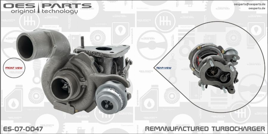 OES PARTS ES-07-0047 - Turbocompresseur, suralimentation cwaw.fr