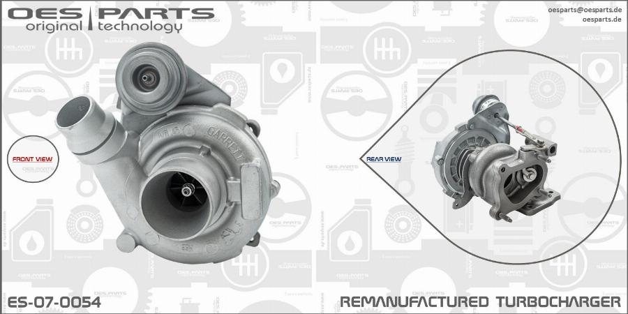 OES PARTS ES-07-0054 - Turbocompresseur, suralimentation cwaw.fr