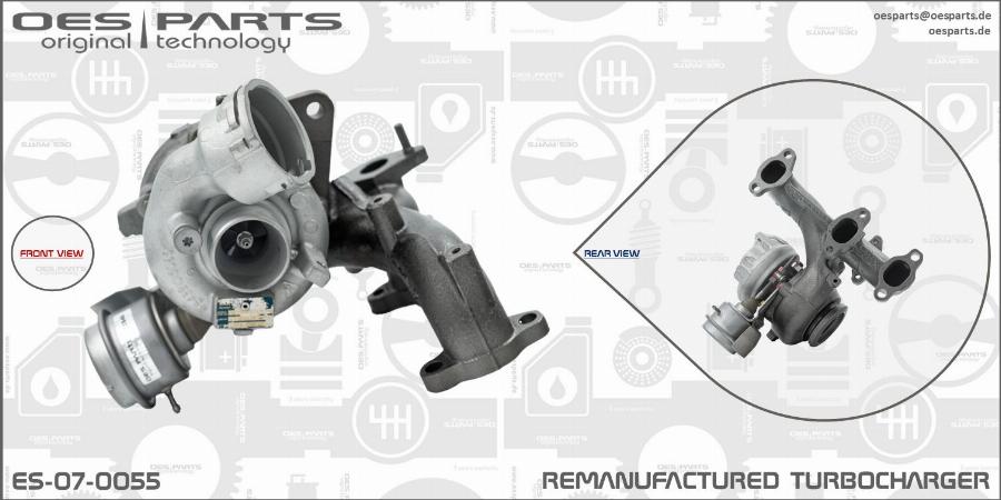 OES PARTS ES-07-0055 - Turbocompresseur, suralimentation cwaw.fr