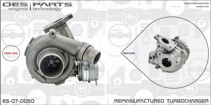 OES PARTS ES-07-0050 - Turbocompresseur, suralimentation cwaw.fr