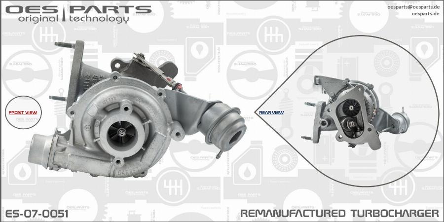 OES PARTS ES-07-0051 - Turbocompresseur, suralimentation cwaw.fr