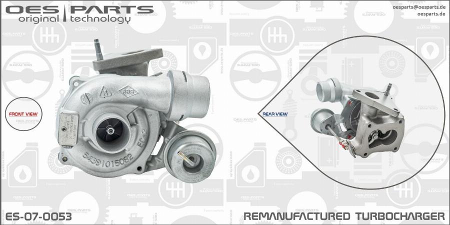 OES PARTS ES-07-0053 - Turbocompresseur, suralimentation cwaw.fr