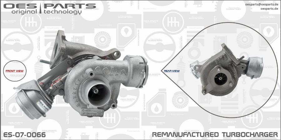 OES PARTS ES-07-0066 - Turbocompresseur, suralimentation cwaw.fr