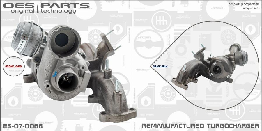 OES PARTS ES-07-0068 - Turbocompresseur, suralimentation cwaw.fr