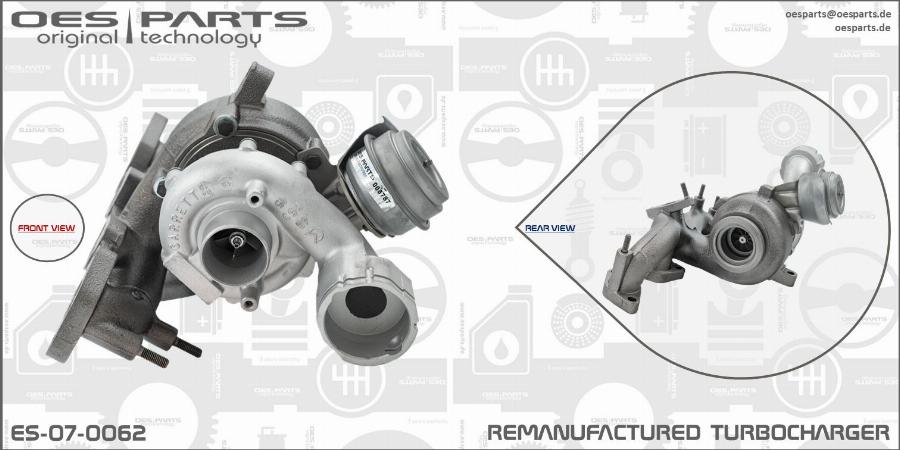 OES PARTS ES-07-0062 - Turbocompresseur, suralimentation cwaw.fr