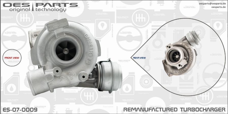 OES PARTS ES-07-0009 - Turbocompresseur, suralimentation cwaw.fr