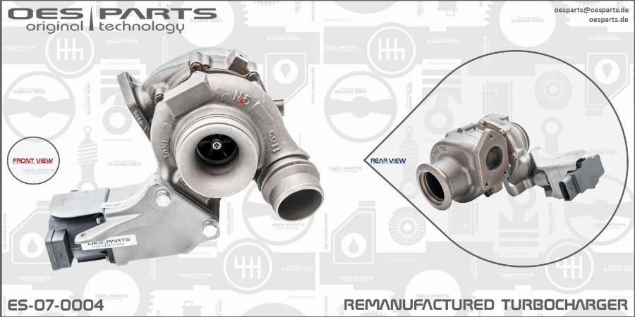 OES PARTS ES-07-0004 - Turbocompresseur, suralimentation cwaw.fr