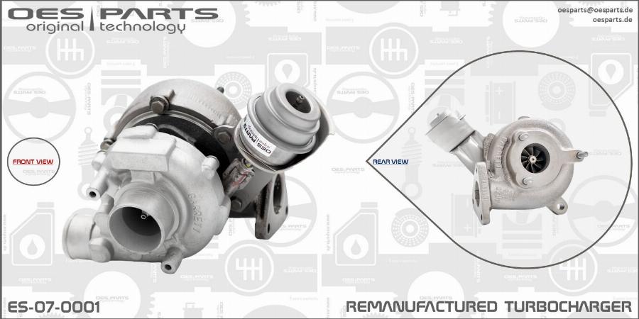 OES PARTS ES-07-0001 - Turbocompresseur, suralimentation cwaw.fr