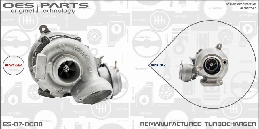 OES PARTS ES-07-0008 - Turbocompresseur, suralimentation cwaw.fr