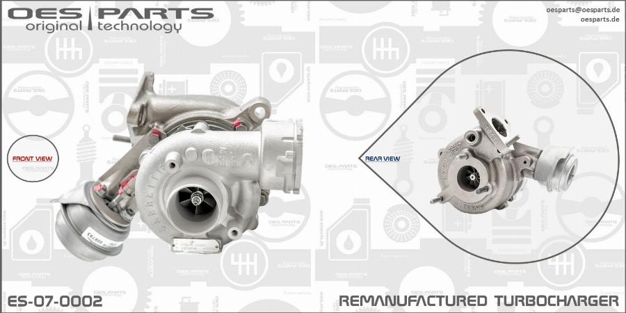 OES PARTS ES-07-0002 - Turbocompresseur, suralimentation cwaw.fr