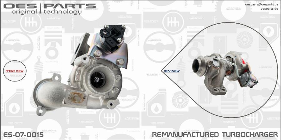 OES PARTS ES-07-0015 - Turbocompresseur, suralimentation cwaw.fr