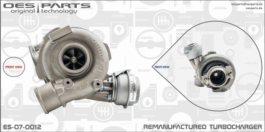 OES PARTS ES-07-0012 - Turbocompresseur, suralimentation cwaw.fr