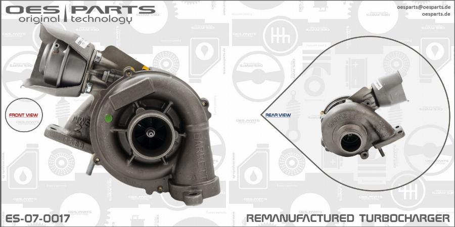 OES PARTS ES-07-0017 - Turbocompresseur, suralimentation cwaw.fr