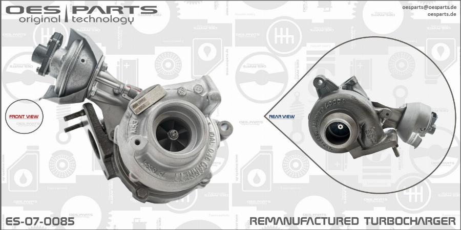 OES PARTS ES-07-0085 - Turbocompresseur, suralimentation cwaw.fr