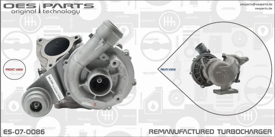 OES PARTS ES-07-0086 - Turbocompresseur, suralimentation cwaw.fr