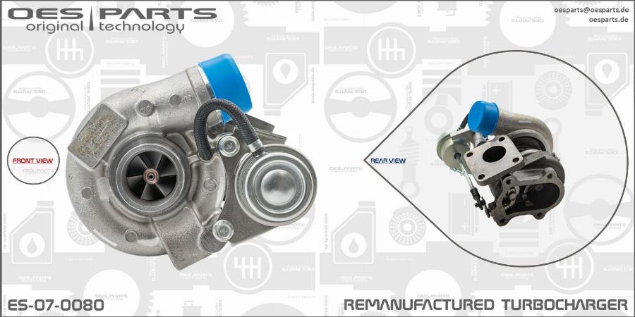 OES PARTS ES-07-0080 - Turbocompresseur, suralimentation cwaw.fr