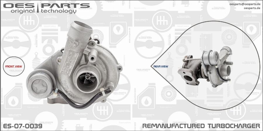 OES PARTS ES-07-0039 - Turbocompresseur, suralimentation cwaw.fr