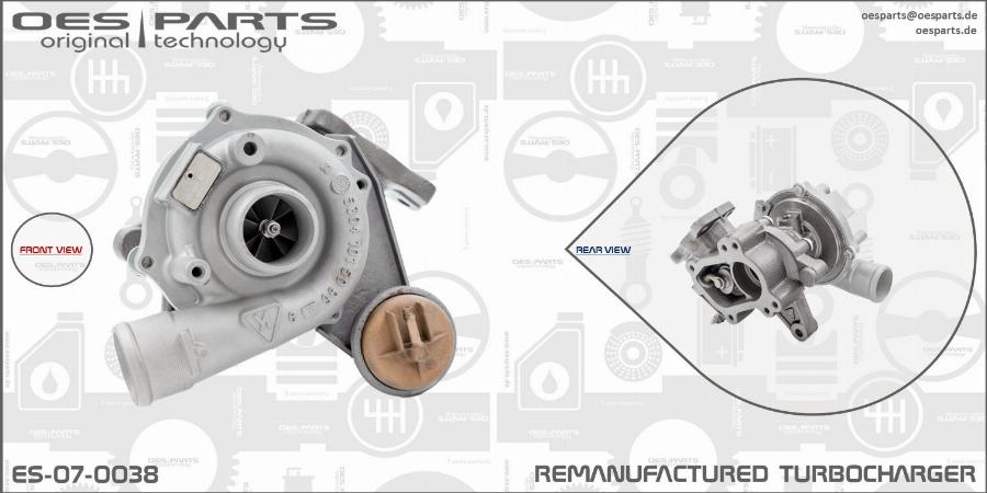 OES PARTS ES-07-0038 - Turbocompresseur, suralimentation cwaw.fr