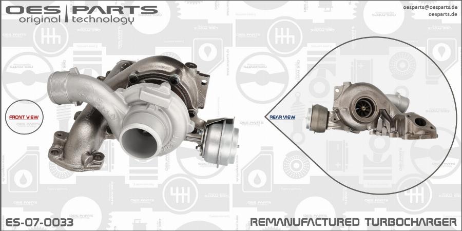 OES PARTS ES-07-0033 - Turbocompresseur, suralimentation cwaw.fr