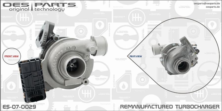 OES PARTS ES-07-0029 - Turbocompresseur, suralimentation cwaw.fr