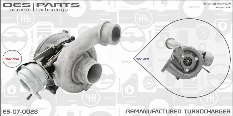 OES PARTS ES-07-0028 - Turbocompresseur, suralimentation cwaw.fr