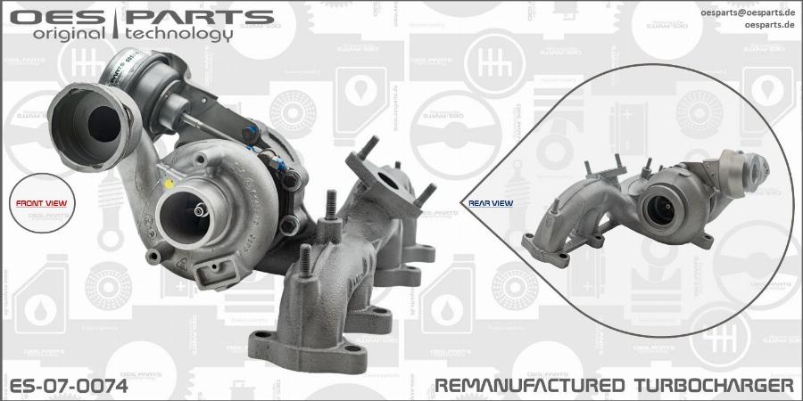 OES PARTS ES-07-0074 - Turbocompresseur, suralimentation cwaw.fr