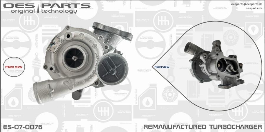 OES PARTS ES-07-0076 - Turbocompresseur, suralimentation cwaw.fr