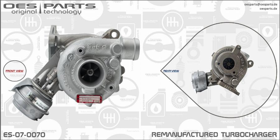 OES PARTS ES-07-0070 - Turbocompresseur, suralimentation cwaw.fr