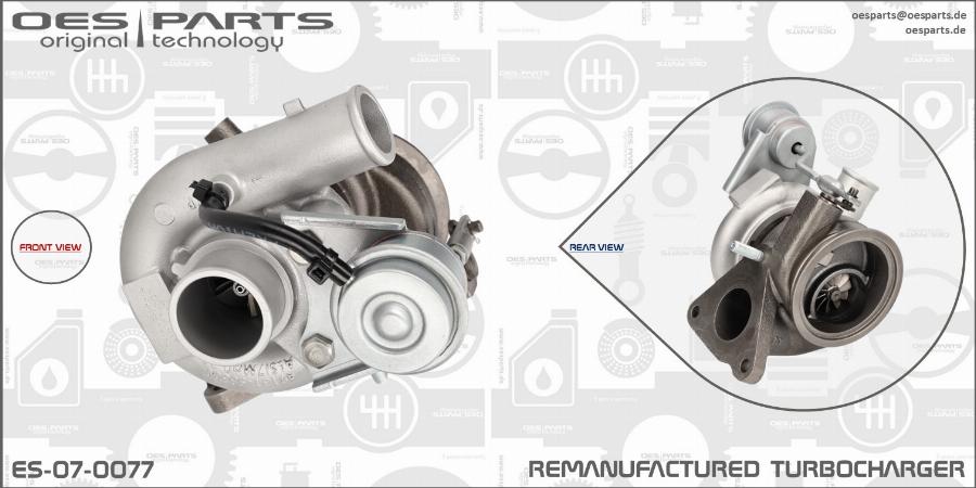 OES PARTS ES-07-0077 - Turbocompresseur, suralimentation cwaw.fr