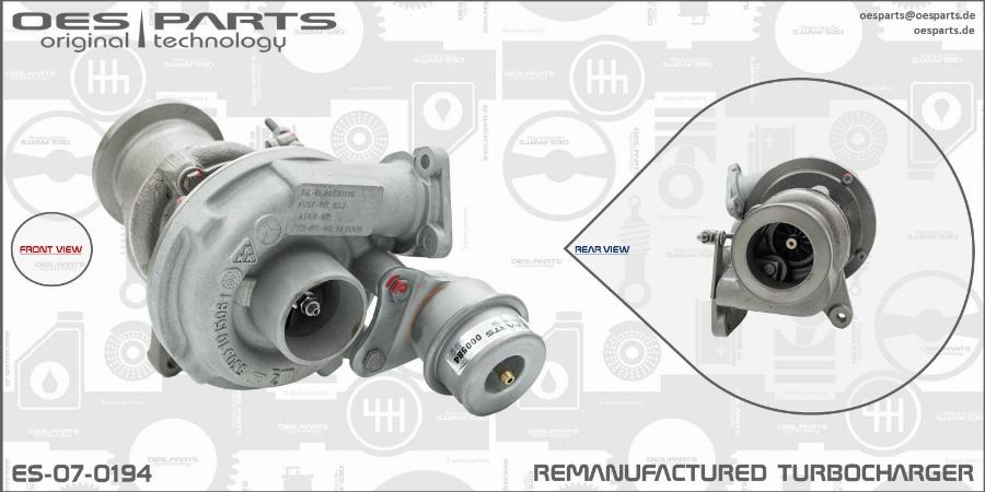 OES PARTS ES-07-0194 - Turbocompresseur, suralimentation cwaw.fr