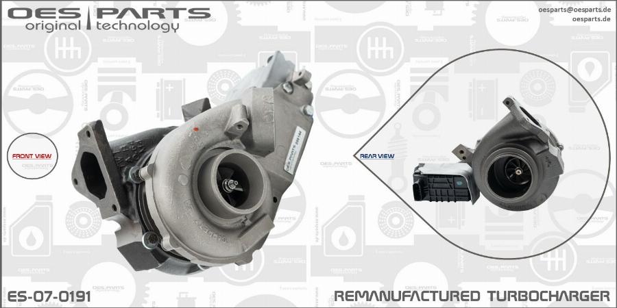 OES PARTS ES-07-0191 - Turbocompresseur, suralimentation cwaw.fr