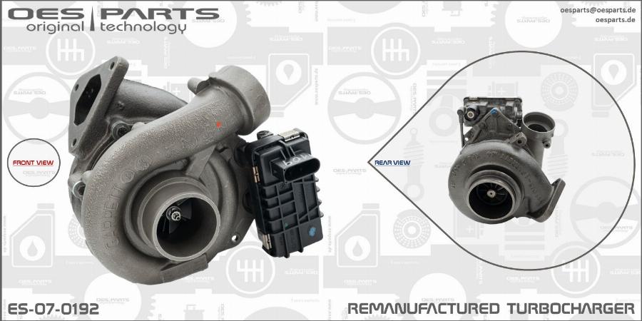 OES PARTS ES-07-0192 - Turbocompresseur, suralimentation cwaw.fr