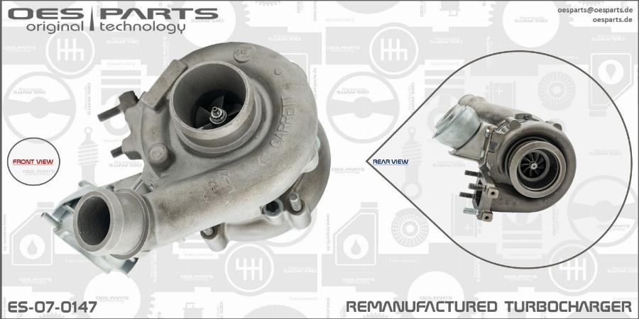 OES PARTS ES-07-0147 - Turbocompresseur, suralimentation cwaw.fr