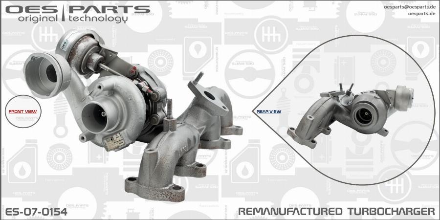 OES PARTS ES-07-0154 - Turbocompresseur, suralimentation cwaw.fr