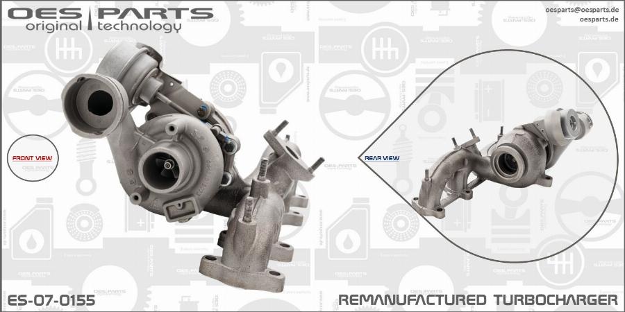 OES PARTS ES-07-0155 - Turbocompresseur, suralimentation cwaw.fr