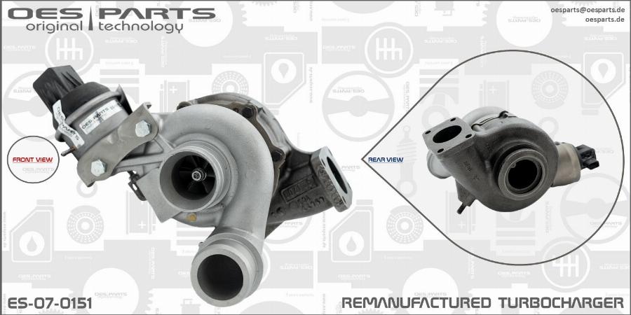 OES PARTS ES-07-0151 - Turbocompresseur, suralimentation cwaw.fr