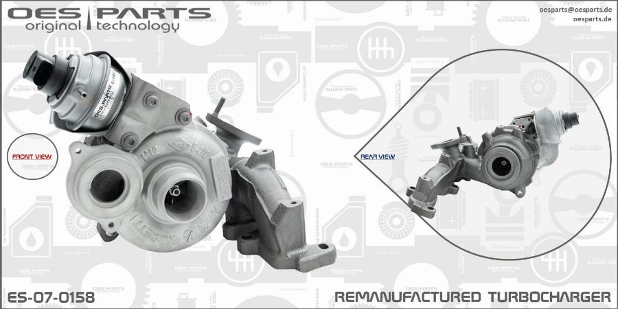 OES PARTS ES-07-0158 - Turbocompresseur, suralimentation cwaw.fr