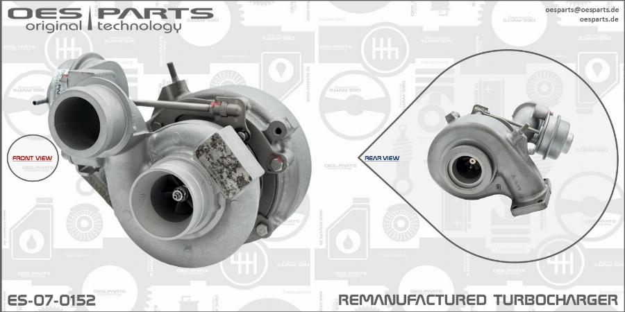 OES PARTS ES-07-0152 - Turbocompresseur, suralimentation cwaw.fr