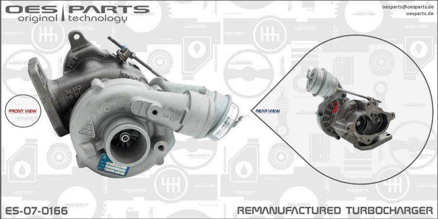 OES PARTS ES-07-0166 - Turbocompresseur, suralimentation cwaw.fr