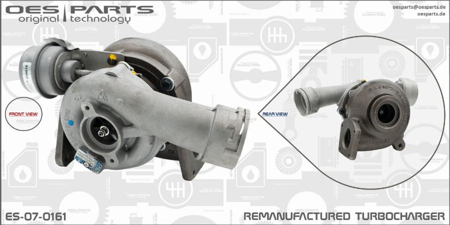 OES PARTS ES-07-0161 - Turbocompresseur, suralimentation cwaw.fr