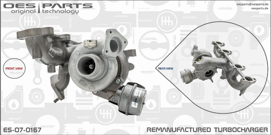 OES PARTS ES-07-0167 - Turbocompresseur, suralimentation cwaw.fr