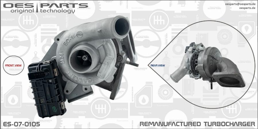 OES PARTS ES-07-0105 - Turbocompresseur, suralimentation cwaw.fr