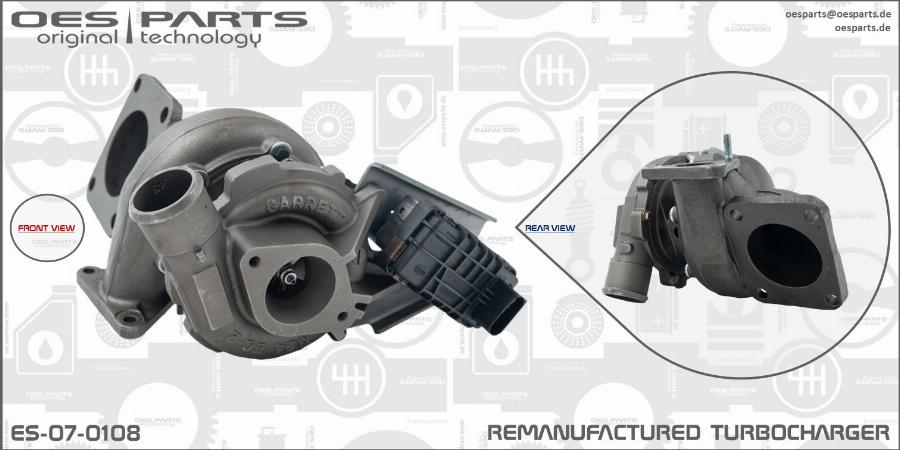 OES PARTS ES-07-0108 - Turbocompresseur, suralimentation cwaw.fr