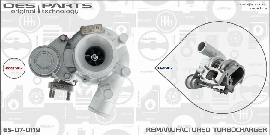 OES PARTS ES-07-0119 - Turbocompresseur, suralimentation cwaw.fr