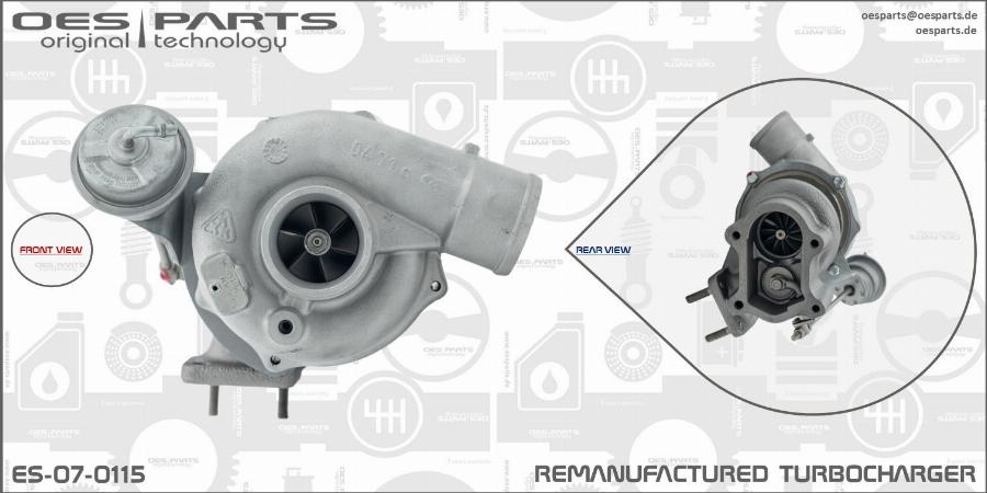 OES PARTS ES-07-0115 - Turbocompresseur, suralimentation cwaw.fr