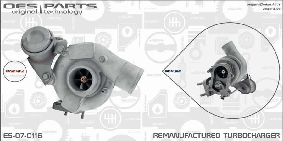 OES PARTS ES-07-0116 - Turbocompresseur, suralimentation cwaw.fr