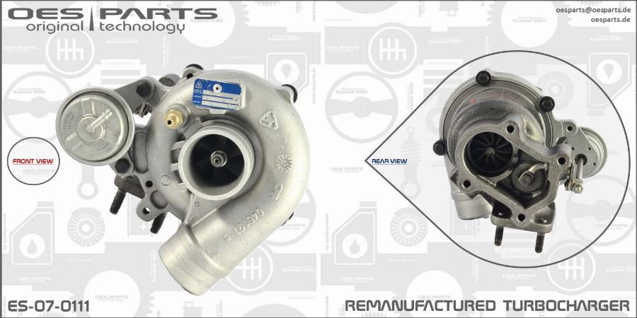 OES PARTS ES-07-0111 - Turbocompresseur, suralimentation cwaw.fr